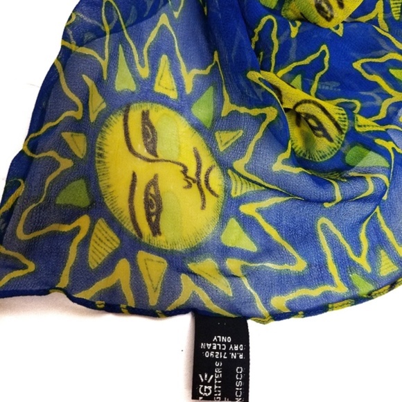 ATG Unic and rare 100%rayon sun scarf - Picture 2 of 6